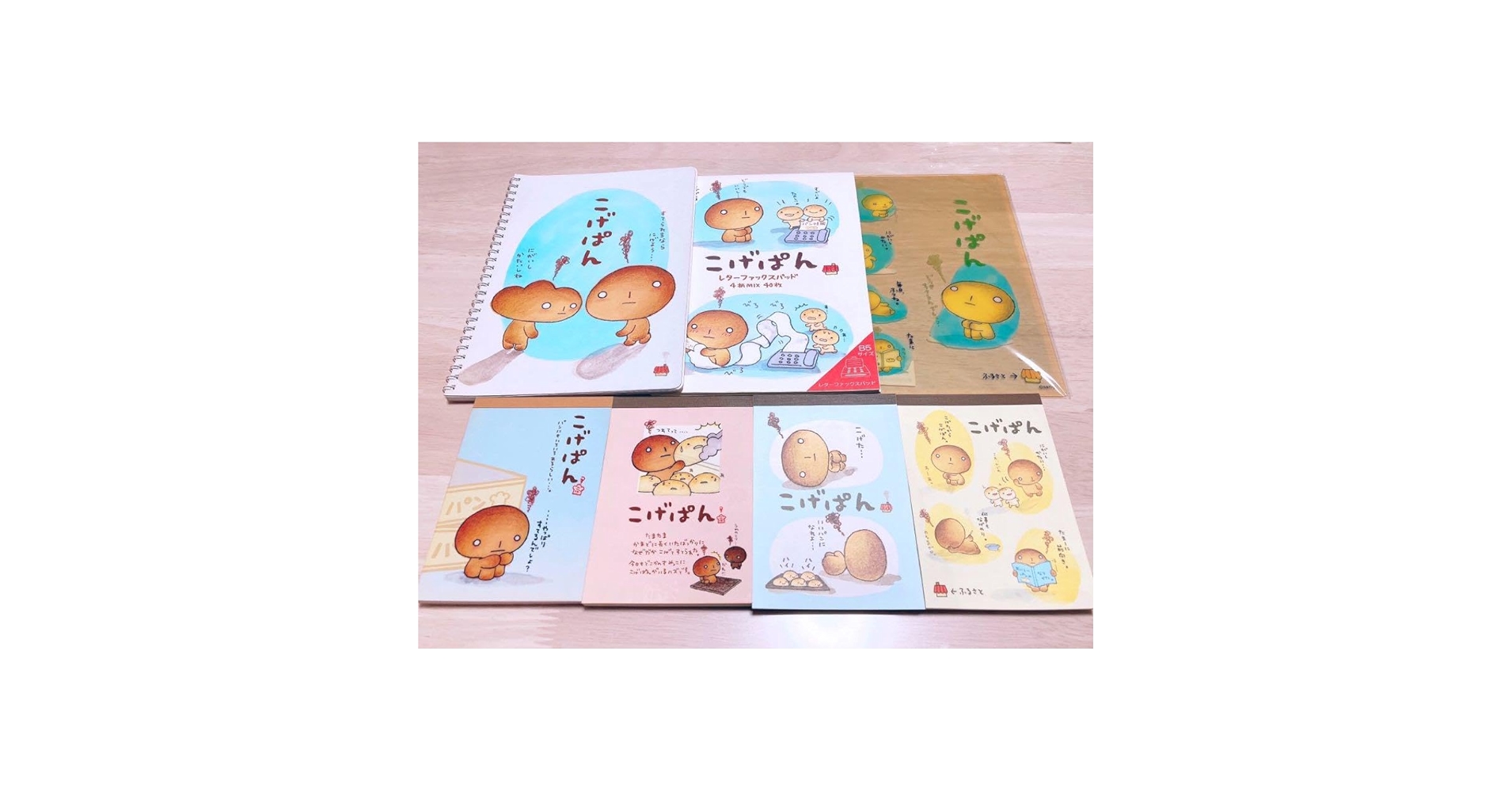 Amazon.co.jp: こげぱん メモ帳4冊 ノート 下敷き レター